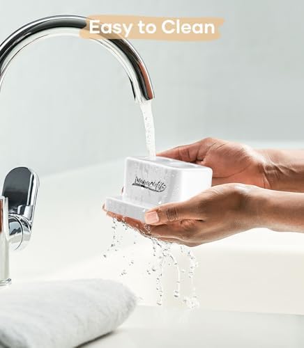 Elegant Ceramic Bathroom Organizer Set for Manual Toothbrushes razors