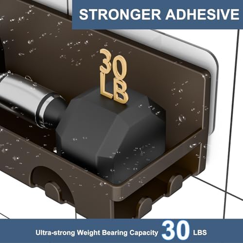4 Pack Shower Caddy with Adhesive Mount and Storage Holders
