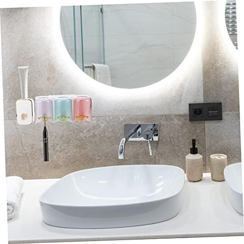 LIFKOME Wall Mounted Toothbrush Holder Organizer