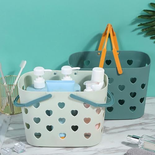 Portable Shower Basket with Handles and Storage