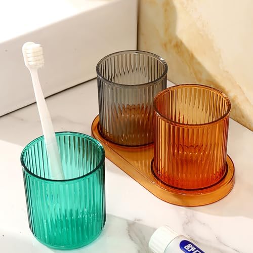 Bathroom Tumbler Set Unbreakable Toothbrush Cup