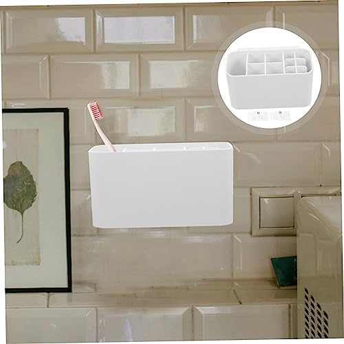 STOBAZA Bathroom Storage Organizer Wall Mounted Toothbrush Holder Modern Design