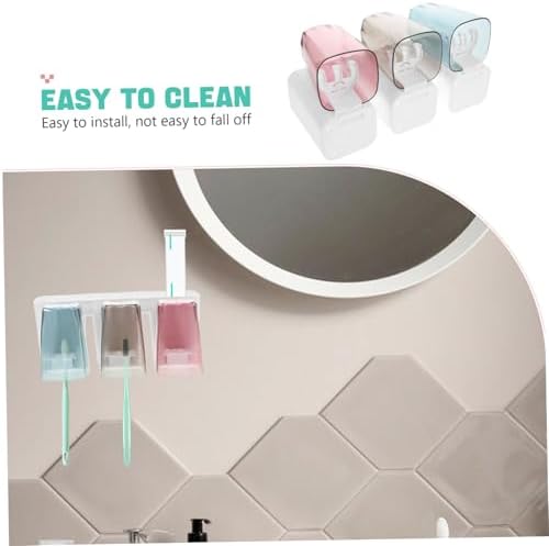 Beatifufu Wall-Mounted Toothbrush Toothpaste Holder White