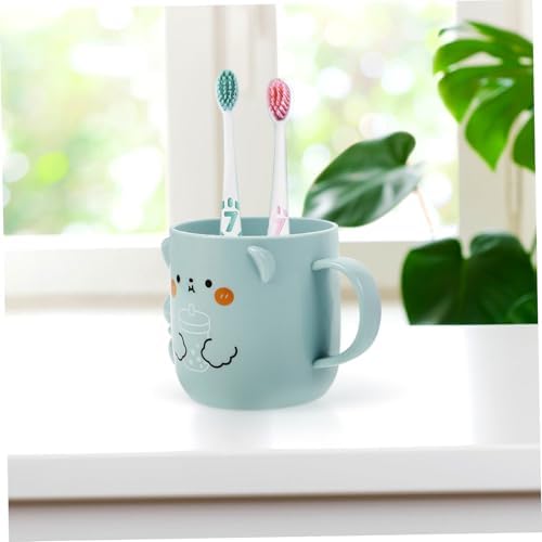 Unomor 2Pcs Cute Bear Shape Toothbrush Rinsing Cups