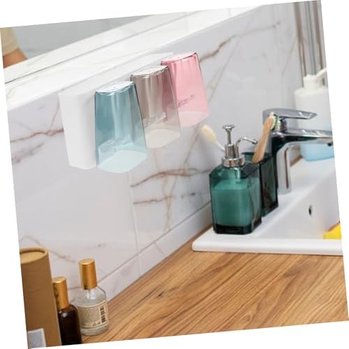 Beatifufu Wall-Mounted Toothbrush Toothpaste Holder White