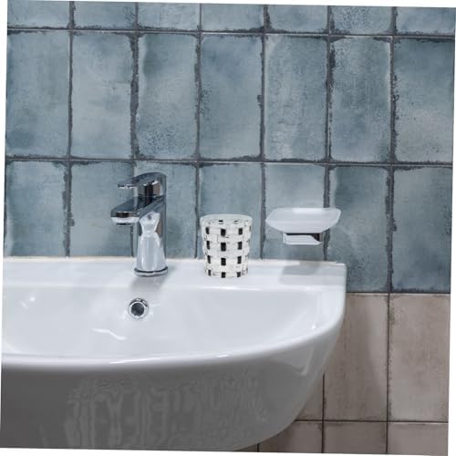 Stylish Black White Checkerboard Glass Toothbrush Holder Cup