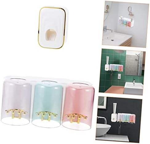 wall-mounted toothbrush holder with dispenser