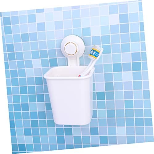 White Wall-Mounted Toothbrush Holder Space-Saving Organization Solution for Your Bathroom