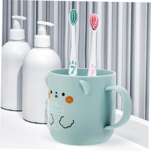 MAGICLULU Simple Mouthwash Cups for Kids 2 Pcs 3D Bear Design
