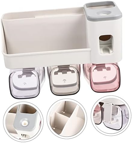 GLEAVI Multi-Functional Toothbrush Holder Gargle Cup Organizer for Bathroom Shower Kitchen