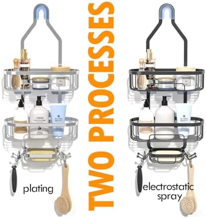 Effortlessly Organized Showers Rust-Resistant Caddies from Ycpasta