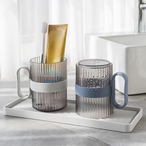 Kichvoe 4pcs Reusable Bathroom Cups Toothbrush Holder
