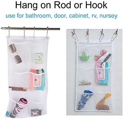 3 Pack Lightweight Mesh Shower Caddy Organizer White