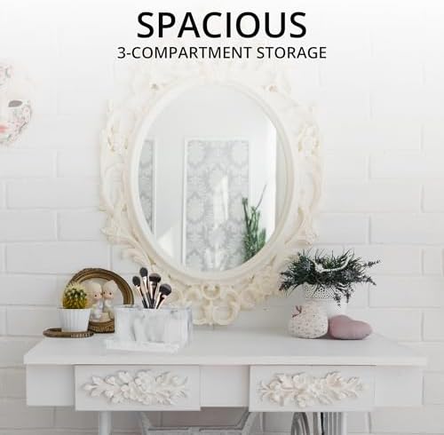 Lux 3 Compartment Vanity Organizer Durable Stylish