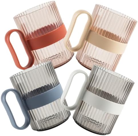 Zerodeko 4pcs Reusable Toothbrush Cups Holder