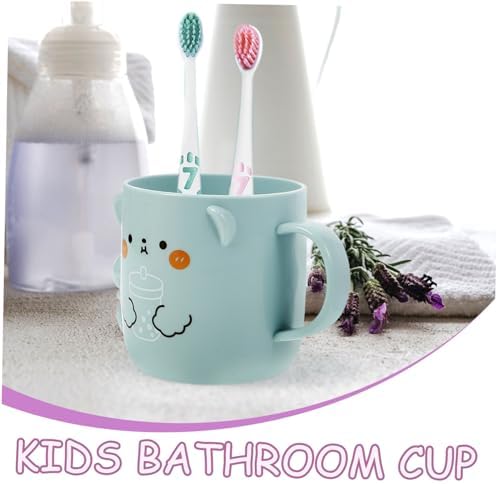 LigigWash 2PCS Cartoon Plastic Toothbrush Cups for Toddlers
