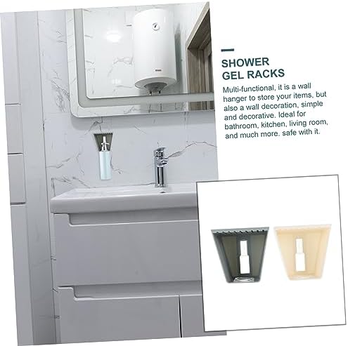 Wakauto 2pc Wall-Mounted Shampoo Hooks