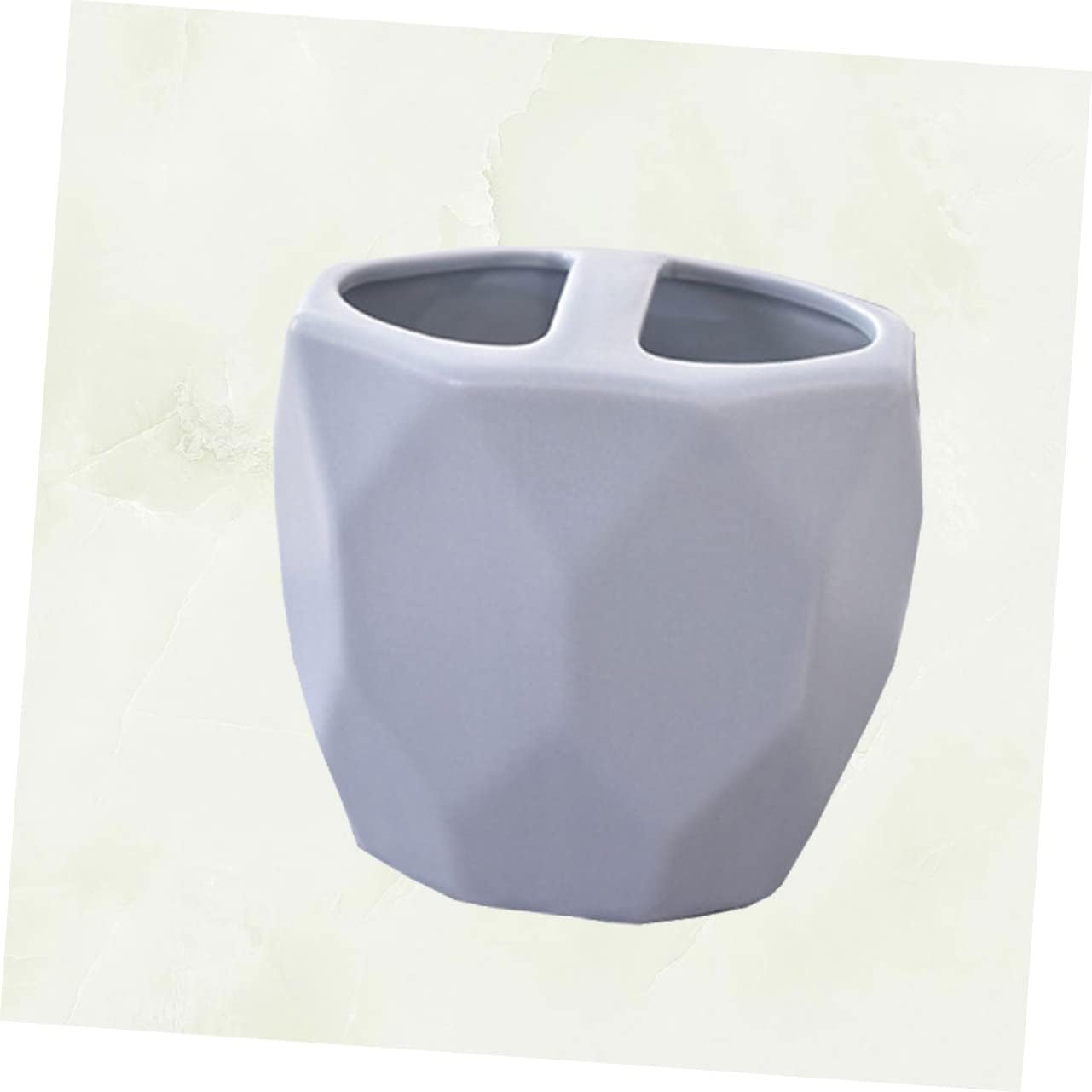 Wakauto Artistic Ceramic Toothbrush Holder1 PieceGrey Washroom Organizer