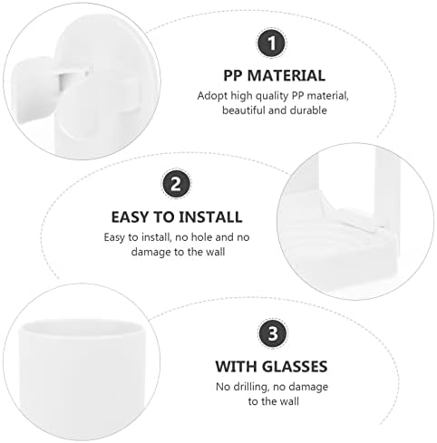 2 Sets Wall Mounted Electric Toothbrush Holder Cup Rack 1