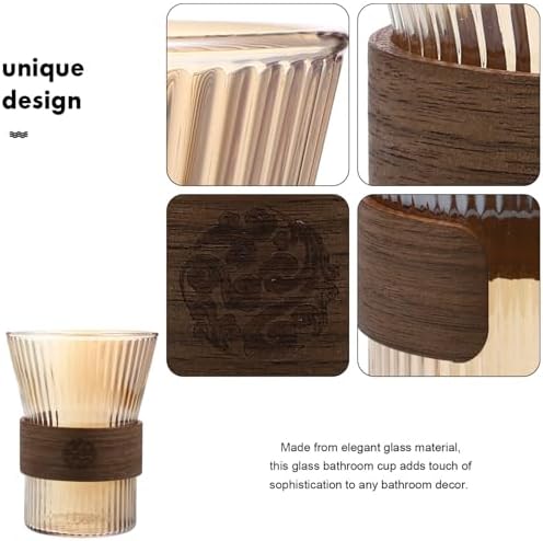 Luxshiny Glass Toothbrush Holder Bathroom Tumbler