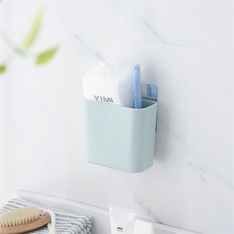 LUEXBOX Premium Wall-Mounted Toothbrush Holder with adhesive for Bathroom Storage