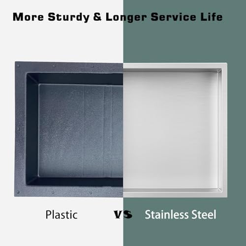 Stainless Steel Shower Niche Organizer for Space-Saving Storage