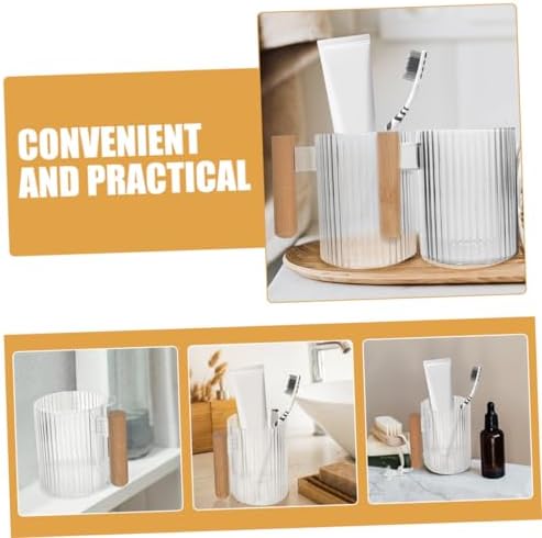 Cabilock Toothbrush Storage Cup 4pcs Black Reusable