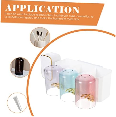 Space-Saving Wall-Mounted Toothbrush Toothpaste Organizer for Bathroom