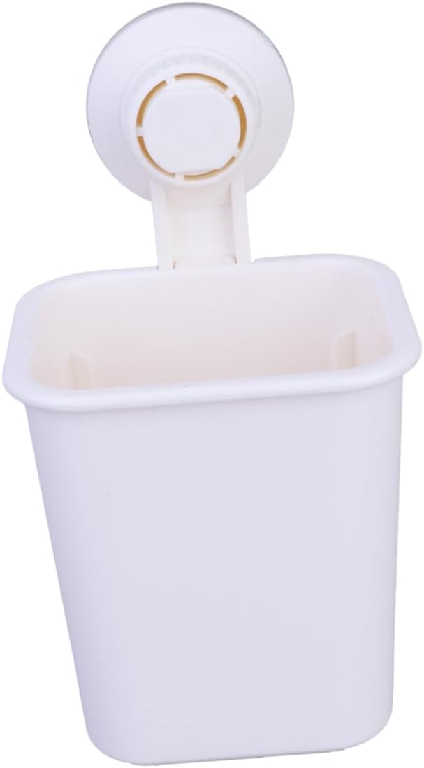 White Wall-Mounted Toothbrush Holder Space-Saving Organization Solution for Your Bathroom