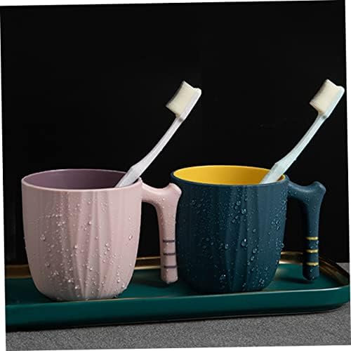KONTONTY Toothbrush Storage Cup Handle Creative Design for Easy Storage