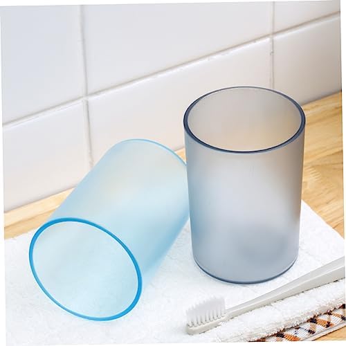 Transparent Toothbrush Cup Water Mug for Bathroom Elegant Sturdy Design