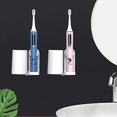 2 Sets Wall Mounted Electric Toothbrush Holder Cup Rack 1