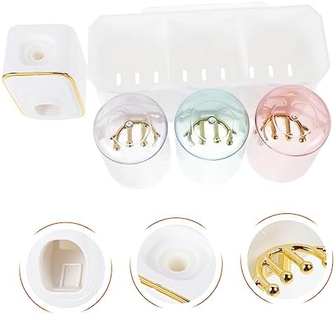Stylish Wall-Mounted Toothbrush Holder Toothpaste Squeezer Organizer