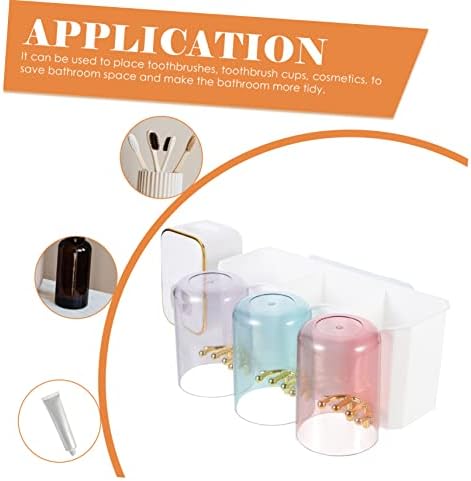 Gleavi Wall-Mounted Toothbrush Holder Toothpaste Dispenser - Space-Saving Bathroom Organizer