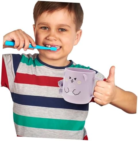 LigigWash 2PCS Cartoon Plastic Toothbrush Cups for Toddlers