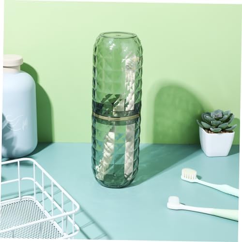 Travel Toothbrush Holder Dual Cup Design