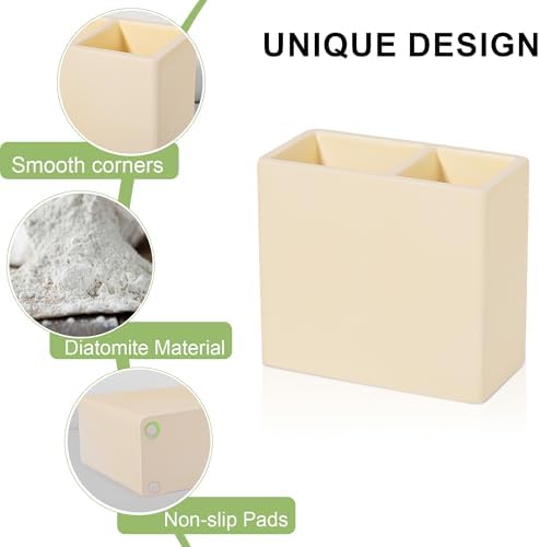 Fast Drying Compact Diatomite Toothbrush Holder for Kids