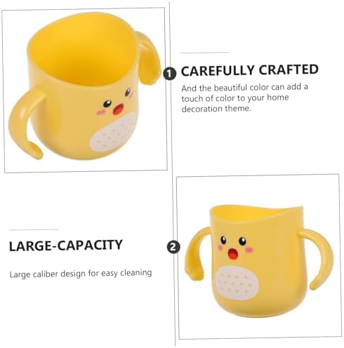 Ibasenice Child Safe Cartoon Toothbrush Cup for Kids
