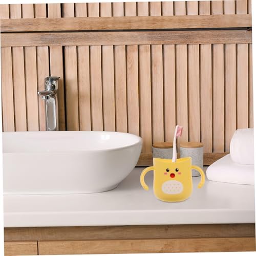Double Handles Kids Toothbrush Cup Dinosaur Mugs