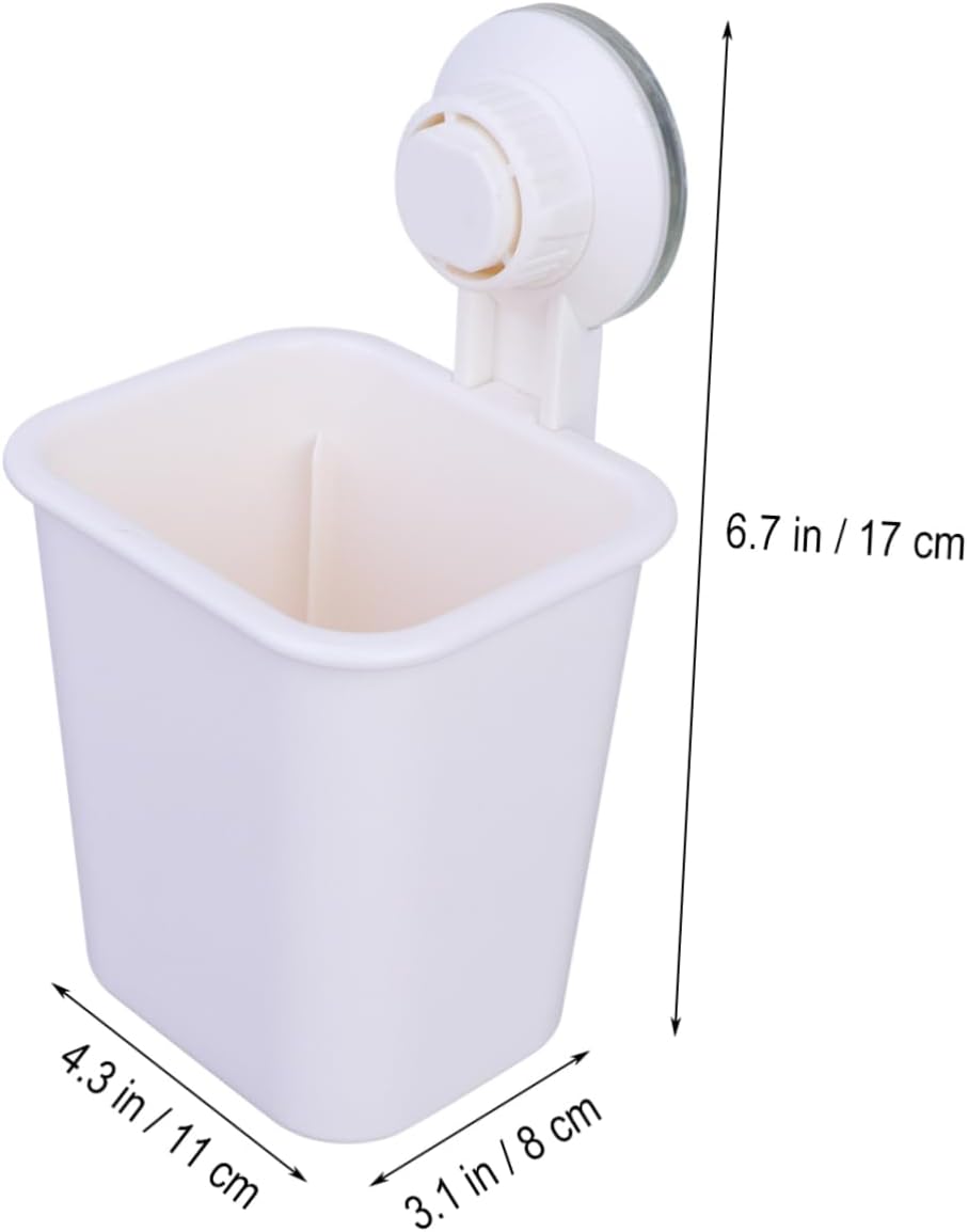 ABOOFAN Wall-Mounted White Toothbrush Holder Easy to Install
