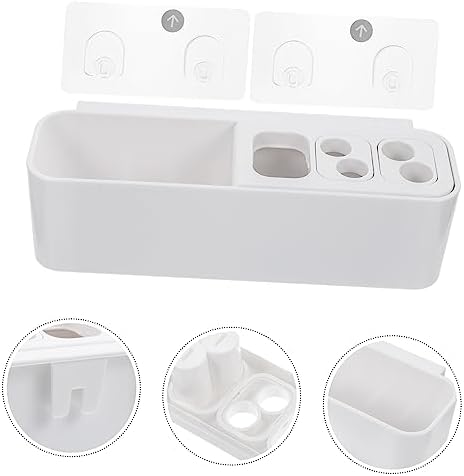 Bathroom Organic Wall-Mounted Toothbrush Holder Space-Saving Design