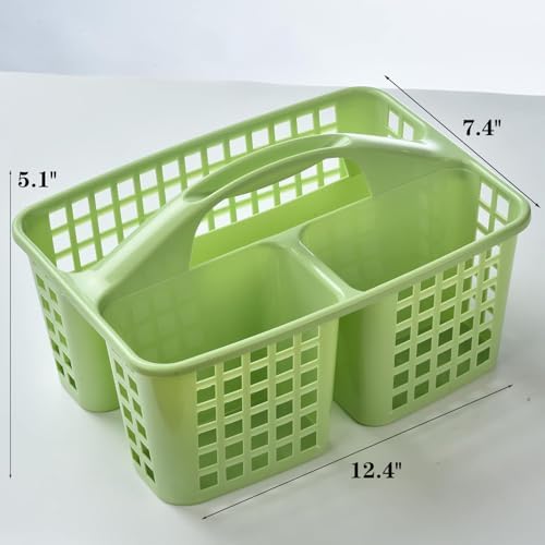 Portable Shower Caddy Basket with Compartments and Handle