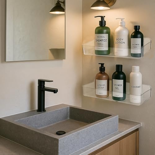 Wall-Mounted Acrylic Shower Caddies
