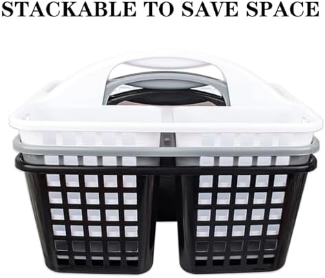 Portable Shower Caddy Basket with Compartments and Handle