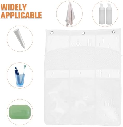 Alipis Hanging Shower Organizer Mesh Bag for Bathroom Essentials