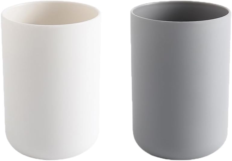 Bathroom Plastic Toothbrush Cup Holder 11 OZ Unbreakable and Sturdy