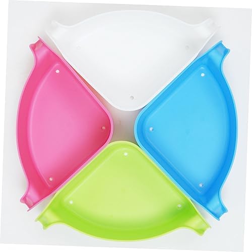 BRIGHTFUFU Shower Storage Rack Suction Cup Triangle Design No Drilling Green