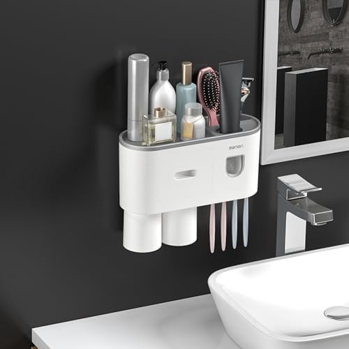 No-Drill Wall-Mounted Toothbrush Holder