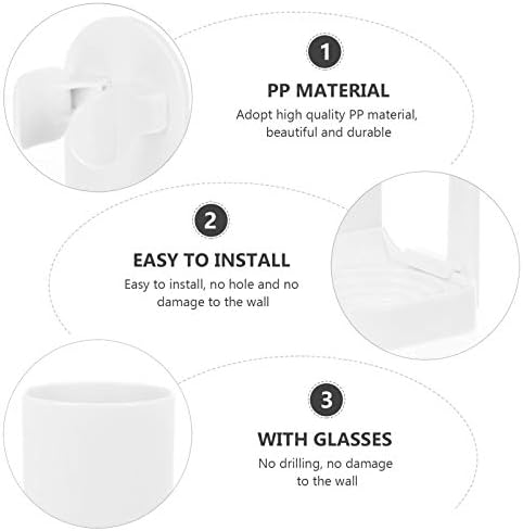 Ciieeo Wall Mounted Electric Toothbrush Holder 2 Sets Suction Cup Rack