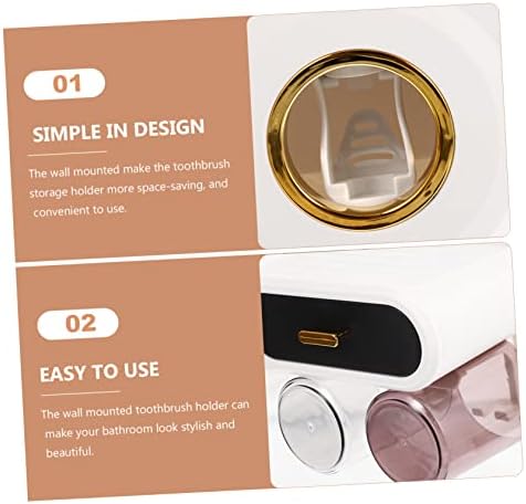 Yardenfun Wall Mounted Bathroom Organizer with Cup Storage